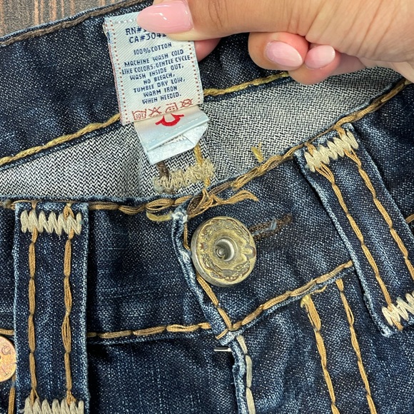 True Religion Vintage BILLY SUPER T Dark Blue Denim Jeans Made in USA - Picture 4 of 7